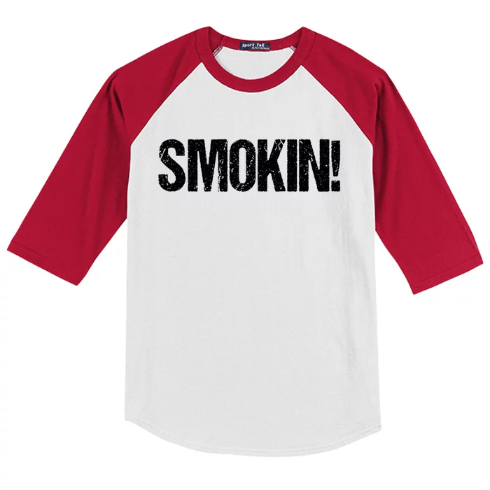 Smokin Bbq Grill Barbecue Cool Gift Kids Colorblock Raglan Jersey