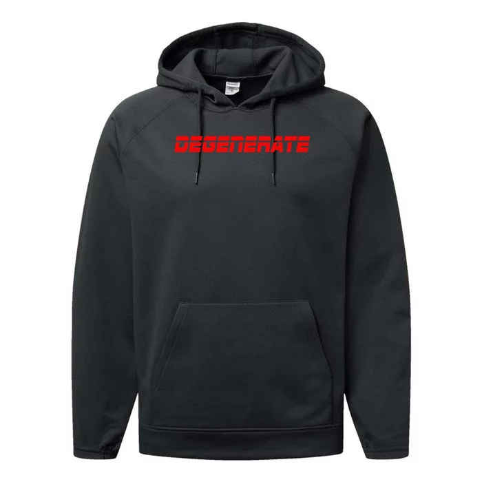 Sports Betting Gambling Funny Degenerate Gambler Gift Idea Performance Fleece Hoodie