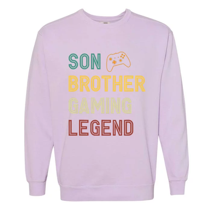 Son Brother Gaming Legend Garment-Dyed Sweatshirt