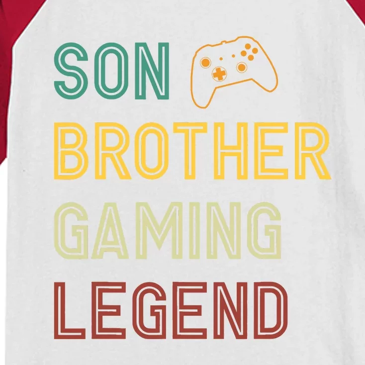 Son Brother Gaming Legend Kids Colorblock Raglan Jersey