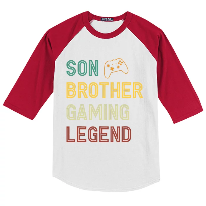 Son Brother Gaming Legend Kids Colorblock Raglan Jersey