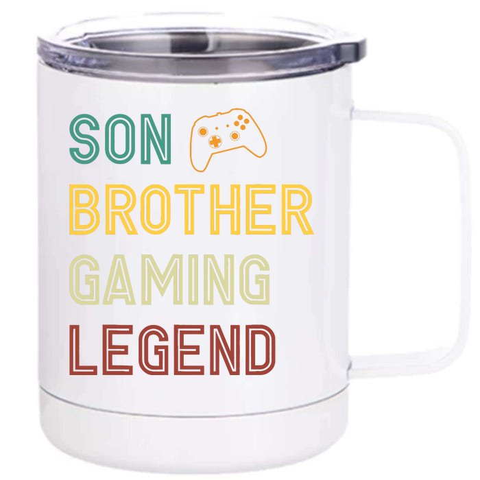 Son Brother Gaming Legend Front & Back 12oz Stainless Steel Tumbler Cup