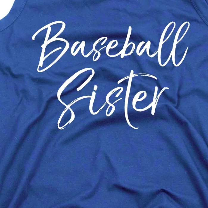 Supportive Baseball Gift Cute Baseball Sister Gift Tank Top