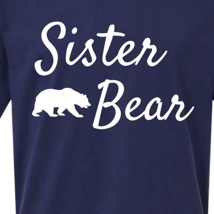 Sister Bear Gift Christmas Papa Bear Mama Bear Bear Great Gift Sueded Cloud Jersey T-Shirt