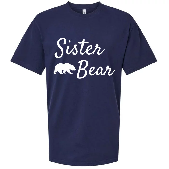 Sister Bear Gift Christmas Papa Bear Mama Bear Bear Great Gift Sueded Cloud Jersey T-Shirt