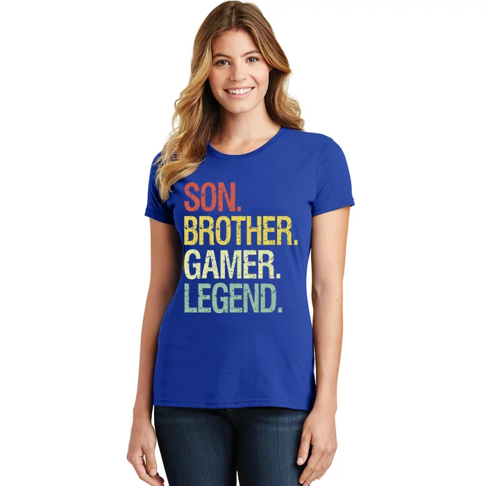 Son Brother Gamer Legend Video Gaming Gifts Women's T-Shirt