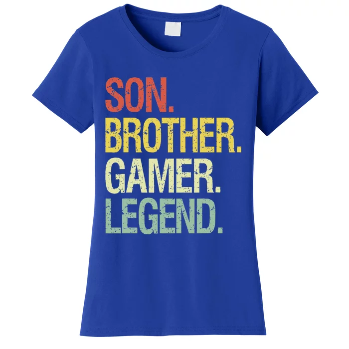 Son Brother Gamer Legend Video Gaming Gifts Women's T-Shirt