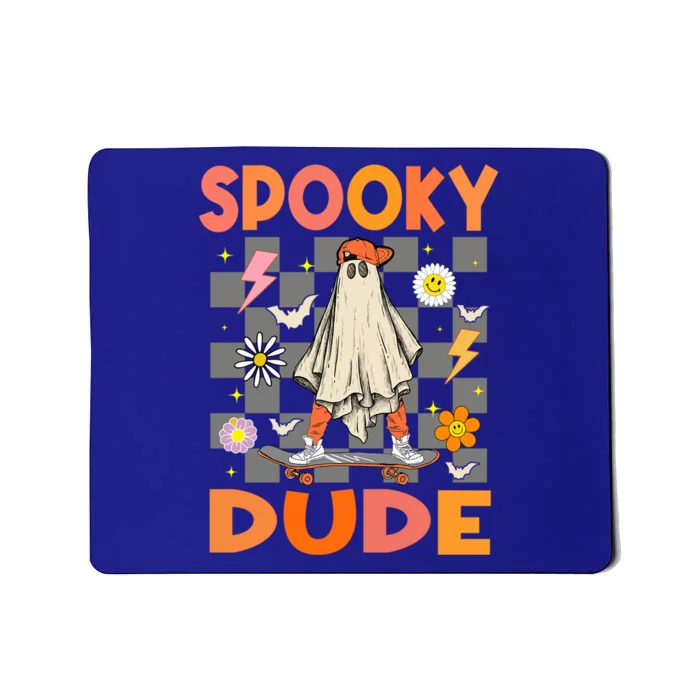 Skateboard Boo Ghost Spooky Dude Hippie Halloween Costumes Gift Mousepad