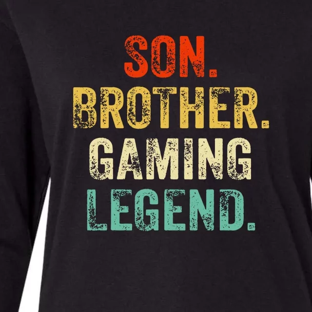 Son Brother Gaming Legend Gamer Gaming Womens Cotton Relaxed Long Sleeve T-Shirt