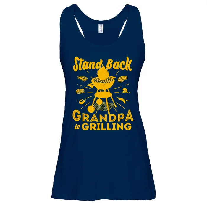 Stand Back Grandpa Is Grilling Ladies Essential Flowy Tank