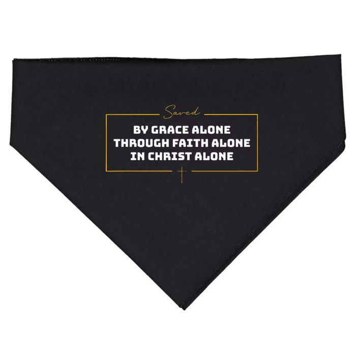 Saved By Grace Alone Solas Of Reformed Theology Christian USA-Made Doggie Bandana