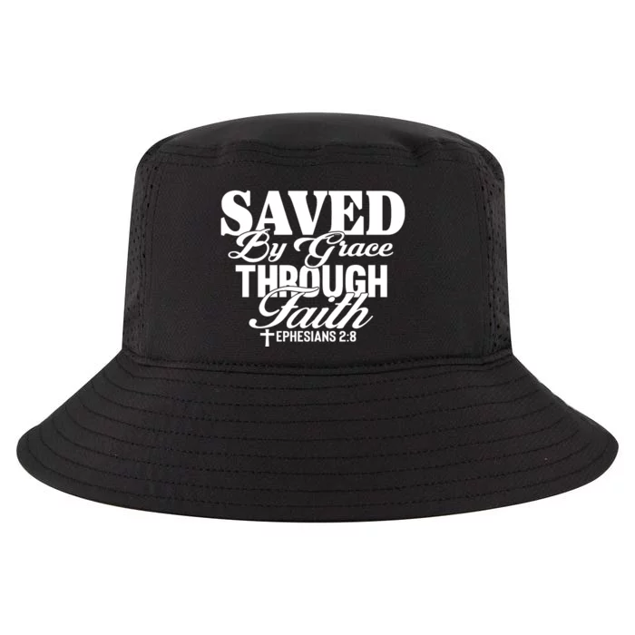 Saved By Grace Through Faith T Cool Comfort Performance Bucket Hat