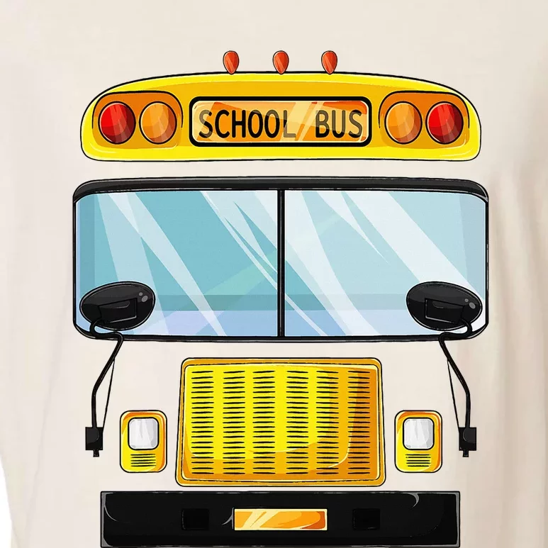 School Bus Halloween Costume Funny Bus Driver Garment-Dyed Women's Muscle Tee