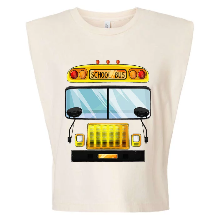 School Bus Halloween Costume Funny Bus Driver Garment-Dyed Women's Muscle Tee