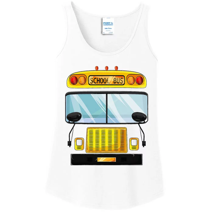 School Bus Halloween Costume Funny Bus Driver Ladies Essential Tank