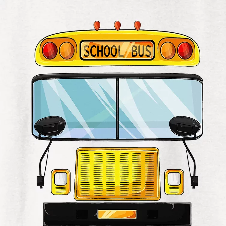 School Bus Halloween Costume Funny Bus Driver Women's Crop Top Tee