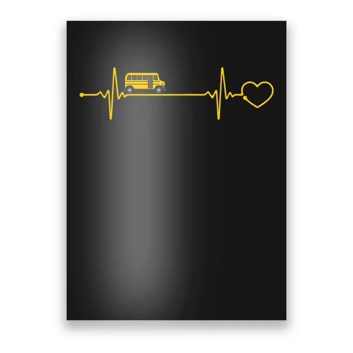 School Bus Hearbeat Driver Driving Transport Vehicle Service Poster