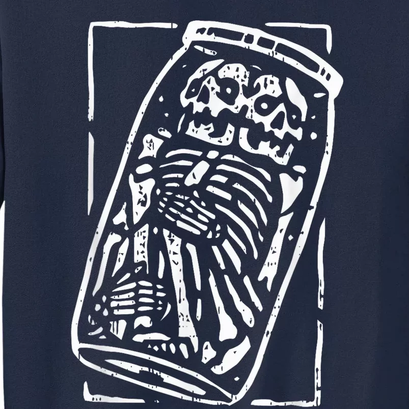 Skeleton Bottle Halloween Costume Scary Goth Gothic Skull Tall Sweatshirt