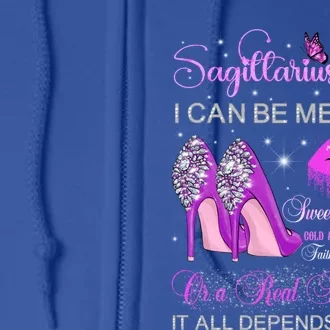 Sagittarius Birthday High Heels Dripping Lips Butterfly Meaningful Gift Full Zip Hoodie