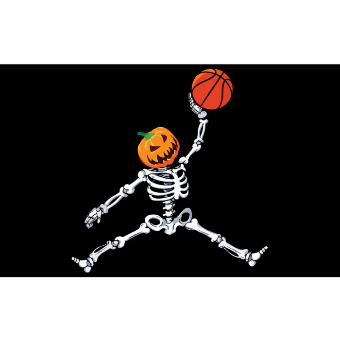 Skeleton Basketball Halloween Pumpkin Slam Dunk Bumper Sticker