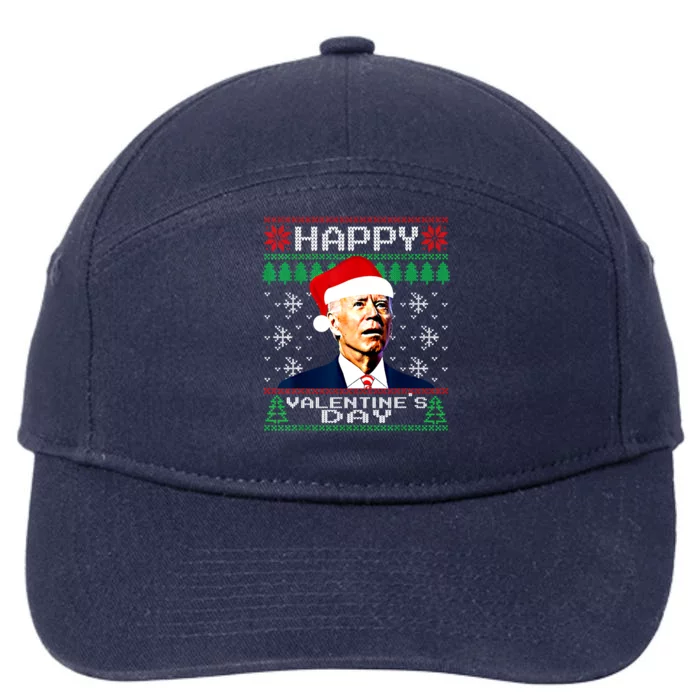 Santa Biden Happy Valentine's Ugly Christmas Sweater Cool Gift 7-Panel Snapback Hat