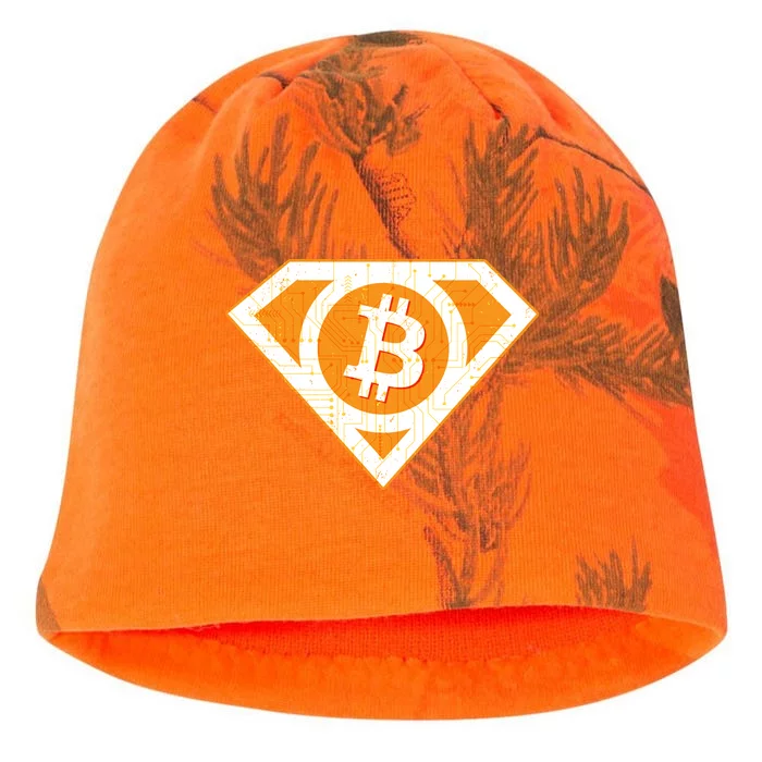 Super Bitcoin Hero Logo Kati - Camo Knit Beanie