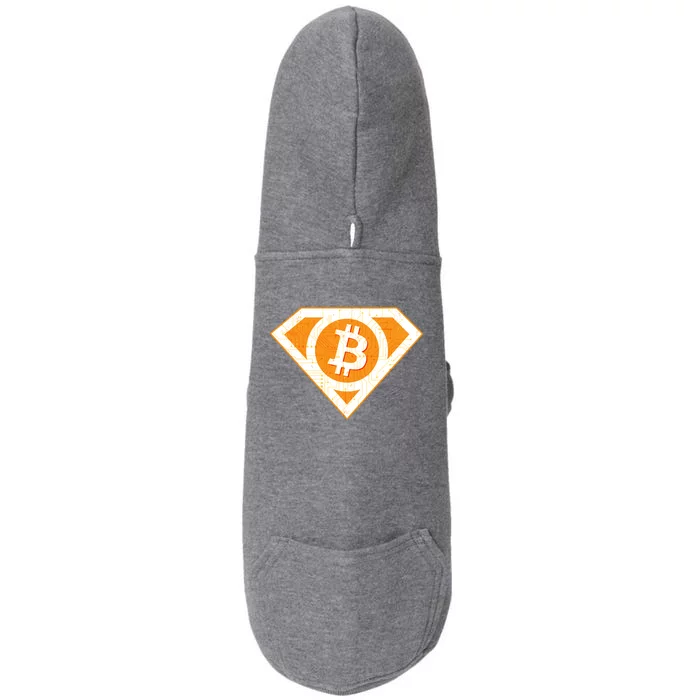 Super Bitcoin Hero Logo Doggie 3-End Fleece Hoodie