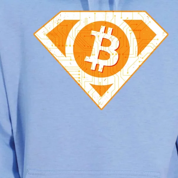 Super Bitcoin Hero Logo Unisex Surf Hoodie