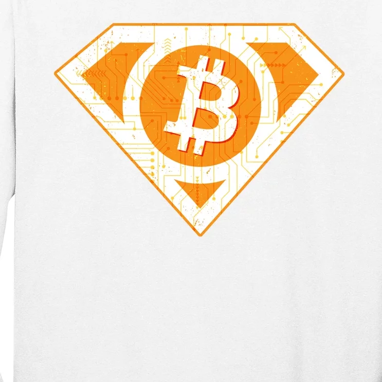 Super Bitcoin Hero Logo Long Sleeve Shirt