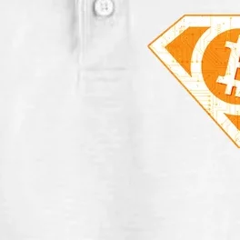 Super Bitcoin Hero Logo Dry Zone Grid Performance Polo