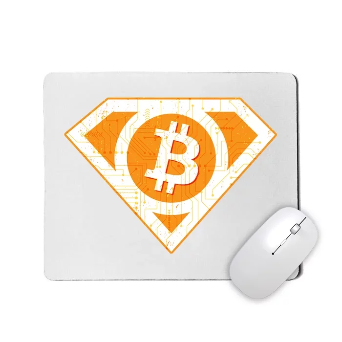 Super Bitcoin Hero Logo Mousepad