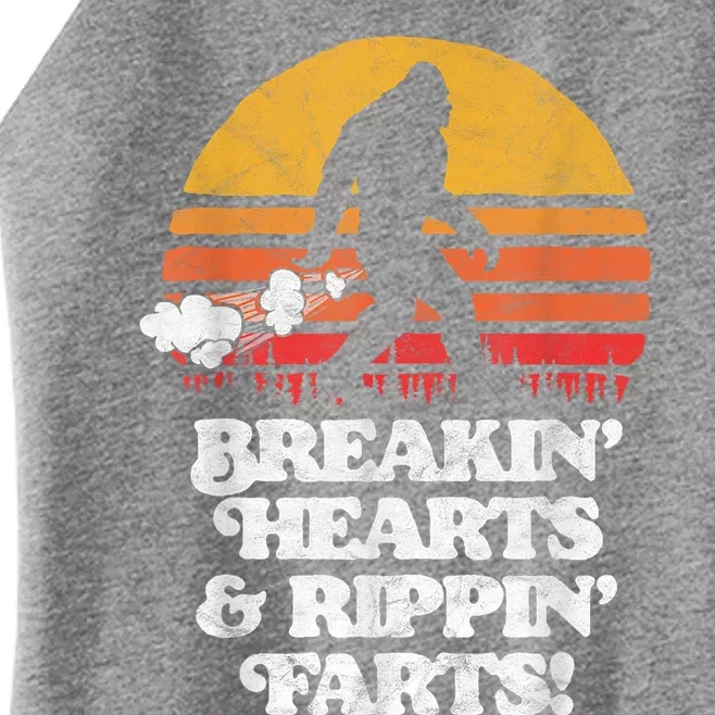 Sasquatch Breakin Hearts & Rippin Farts! Funny Bigfoot Sun Women’s Perfect Tri Rocker Tank