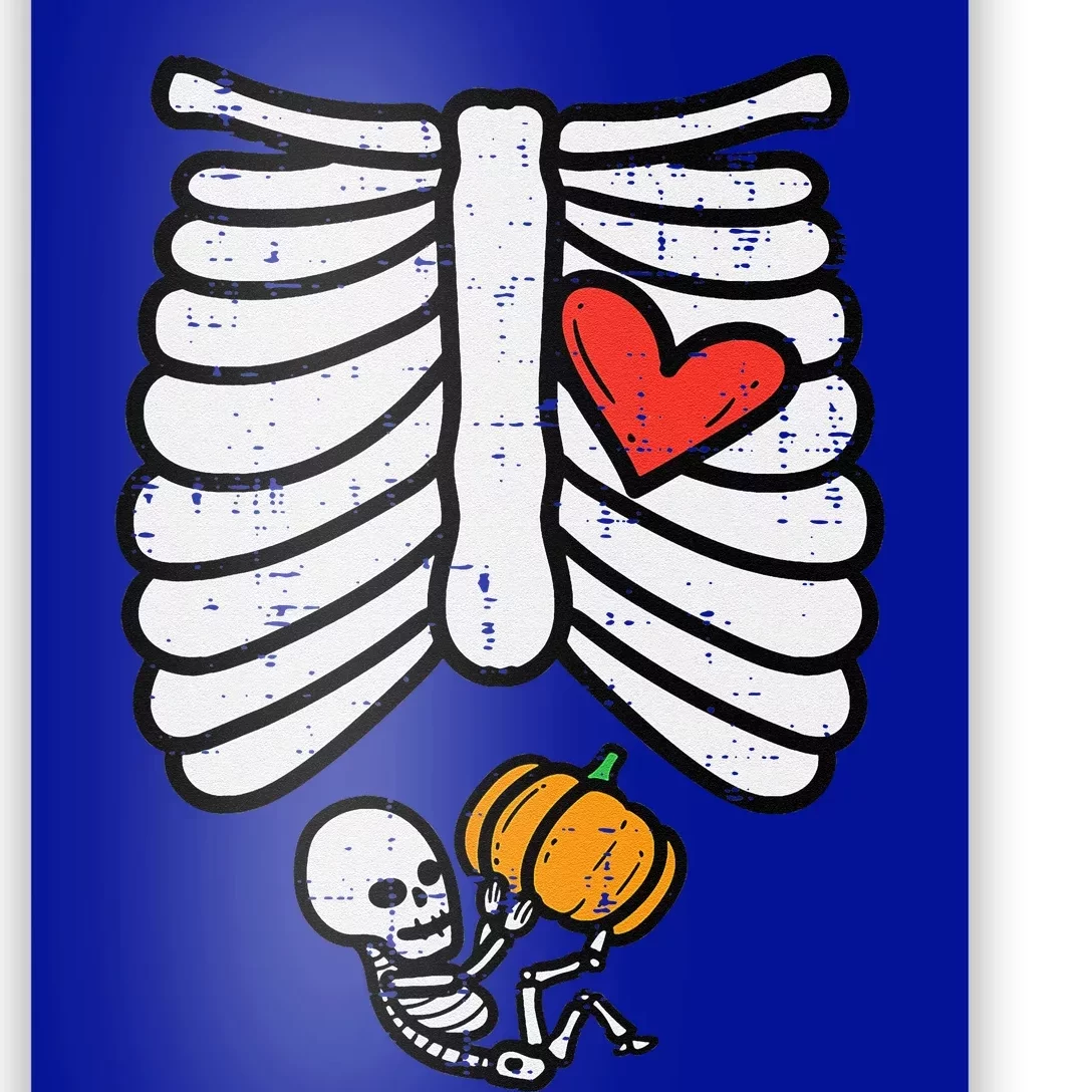 Skeleton Baby Halloween Pregnancy Announcement Mom Funny Poster