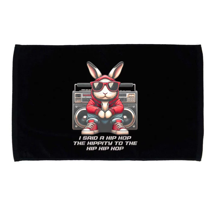 Sunglass Bunny Hip Hop Hippity Easter Microfiber Hand Towel