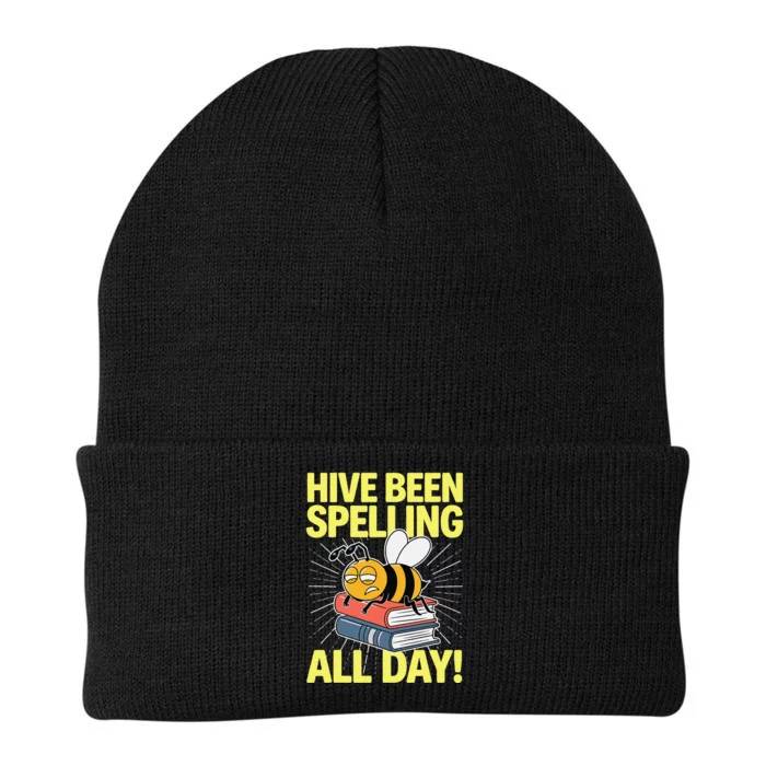 Spelling Bee Humor Spelling Champion Word Nerd Spelling Knit Cap Winter Beanie