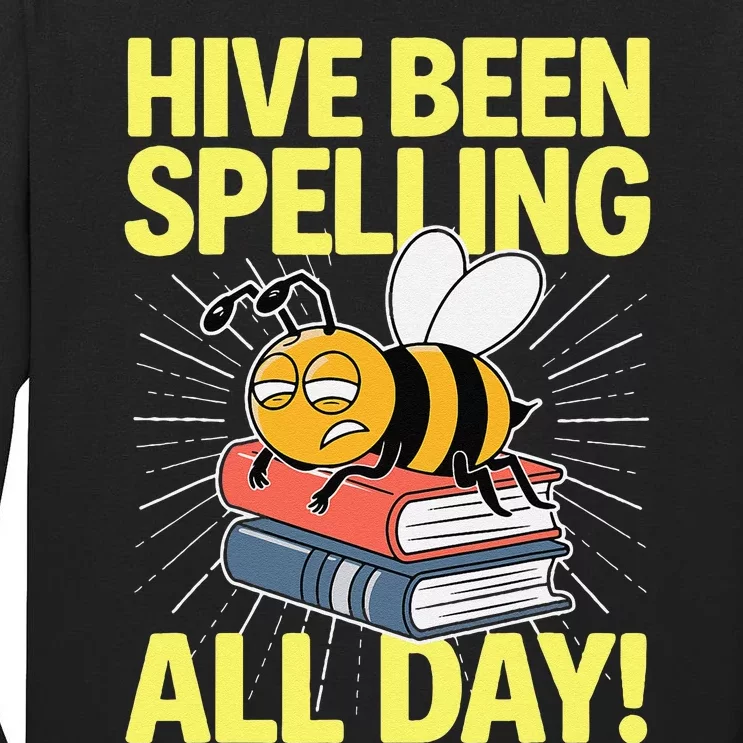 Spelling Bee Humor Spelling Champion Word Nerd Spelling Tall Long Sleeve T-Shirt