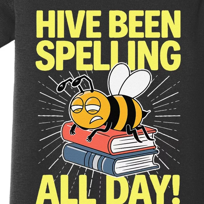 Spelling Bee Humor Spelling Champion Word Nerd Spelling Baby Bodysuit