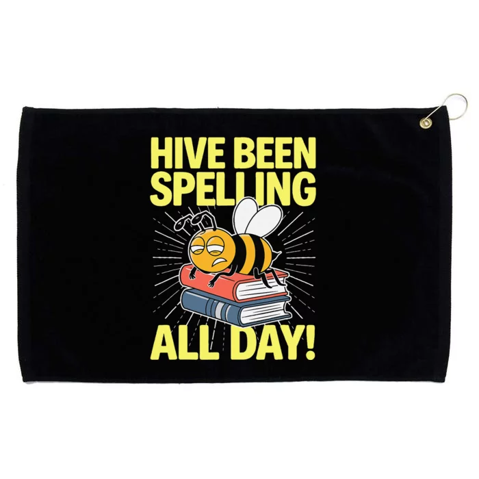 Spelling Bee Humor Spelling Champion Word Nerd Spelling Grommeted Golf Towel