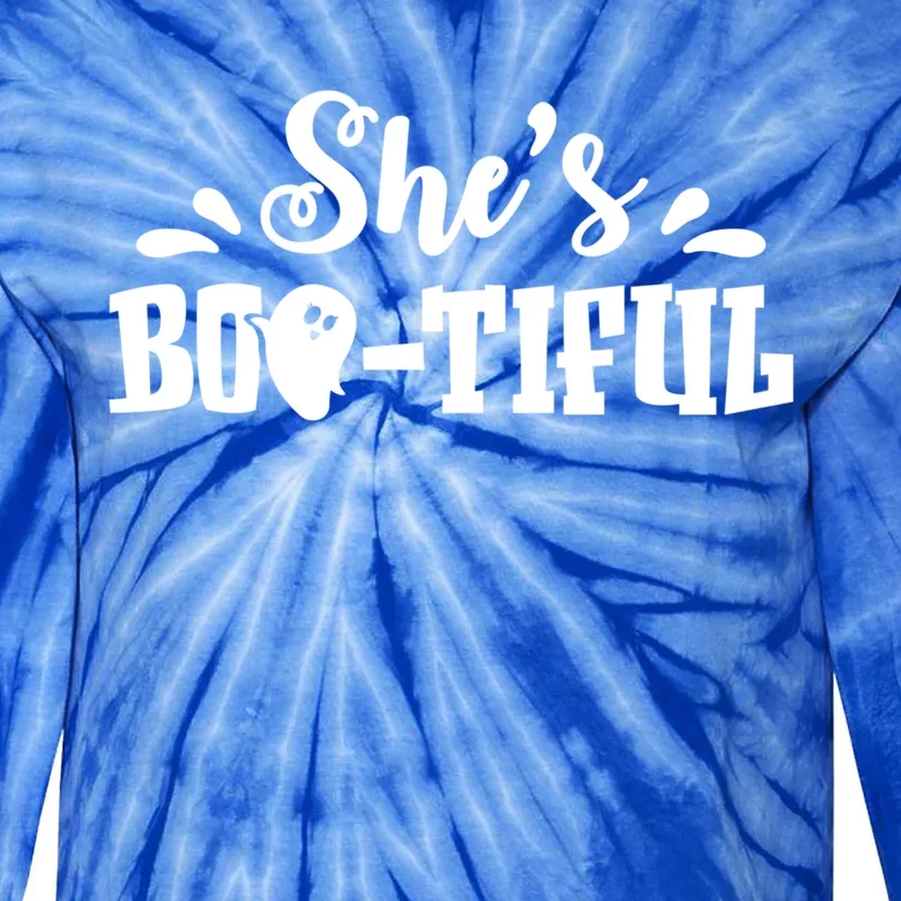 Shes Bootiful Halloween Ghost Matching Cute Cute Gift Tie-Dye Long Sleeve Shirt