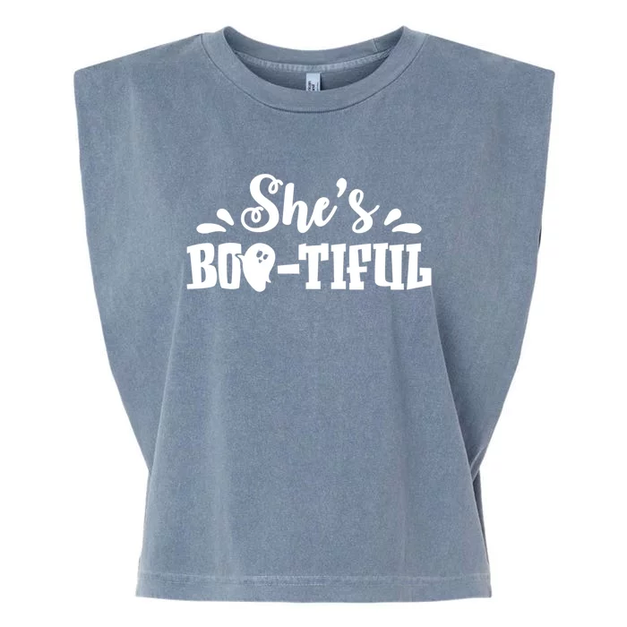 Shes Bootiful Halloween Ghost Matching Cute Cute Gift Garment-Dyed Women's Muscle Tee