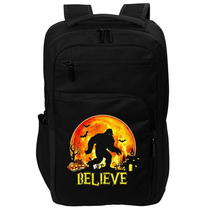 Scary Bigfoot Halloween Costume Blood Moon Sasquatch Believe Impact Tech Backpack