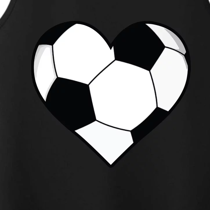 Soccer Ball Heart Gift Idea For Mom Dad Performance Tank