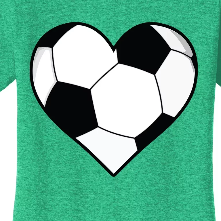 Soccer Ball Heart Gift Idea For Mom Dad Women's T-Shirt