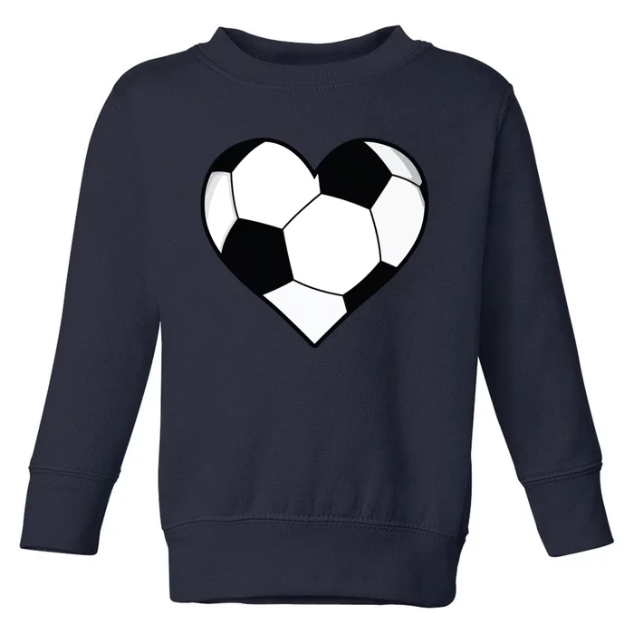 Soccer Ball Heart Gift Idea For Mom Dad Toddler Sweatshirt