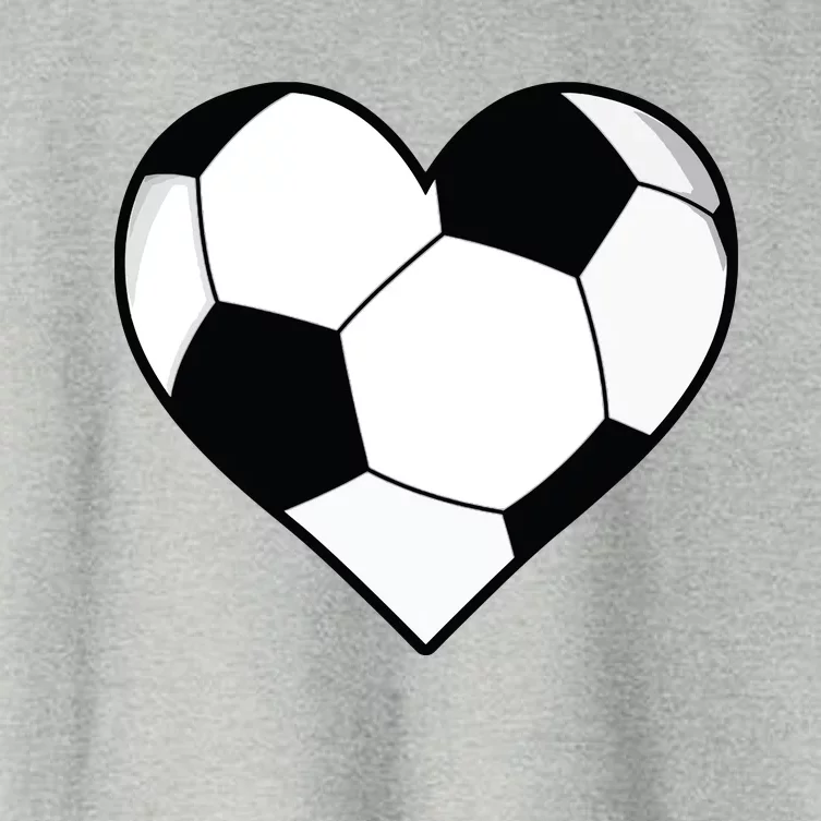 Soccer Ball Heart Gift Idea For Mom Dad Women's Crop Top Tee