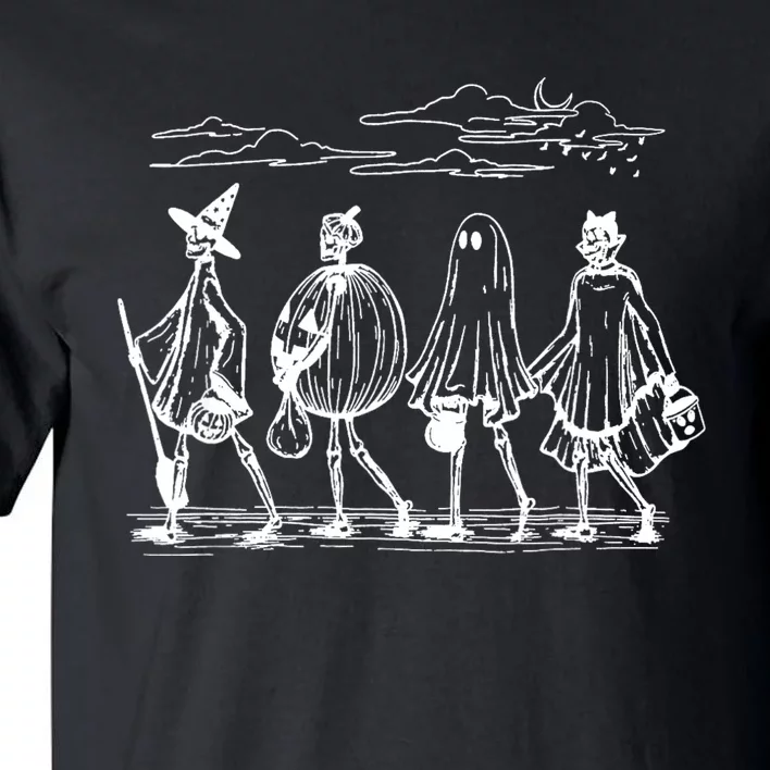 Skeleton Ballerinas Halloween Ballet Show Tall T-Shirt