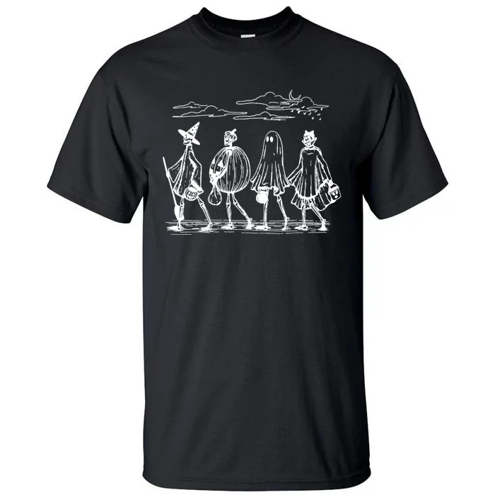 Skeleton Ballerinas Halloween Ballet Show Tall T-Shirt