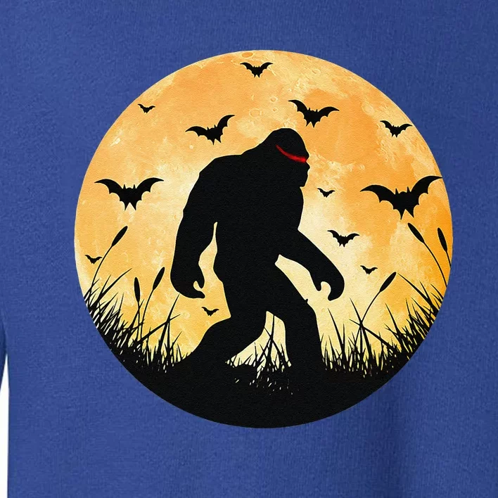 Scary Bigfoot Halloween Yeti Moon Silhouette Sasquatch Gift Toddler Sweatshirt