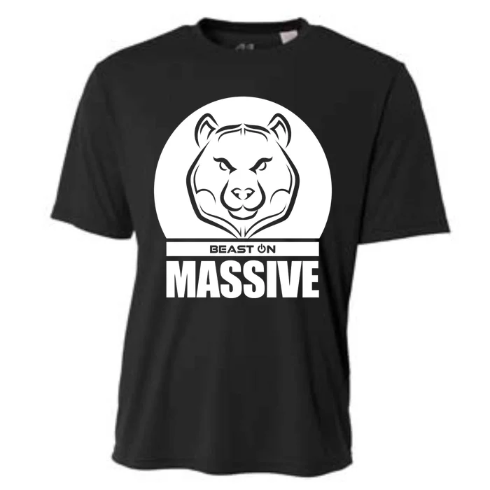 Solid Bear Head Beast Grey Gym Fitness Bodybuilding Training Gift Cooling Performance Crew T-Shirt