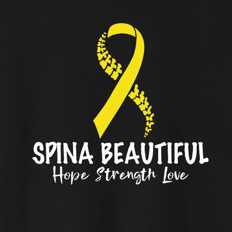 Spina Beautiful Hope Strength Love Women's Crop Top Tee